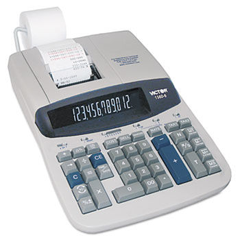 1560-6 Two-Color Ribbon Printing Calculator, 12-Digit Fluorescent, Black/Red