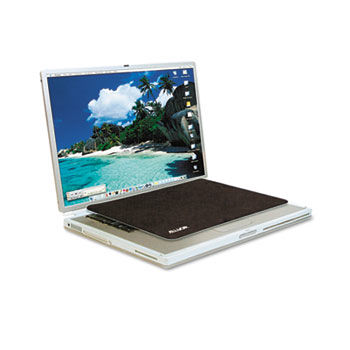 Travel Notebook Optical Mouse Pad, Nonskid Back, 13 x 9, Black