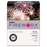 FIREWORX Colored Cover Stock, 90 lbs., 8-1/2 x 11, White, 250 Sheets/Pack