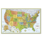 M-Series Full-Color Laminated United States Wall Map, 50 x 32