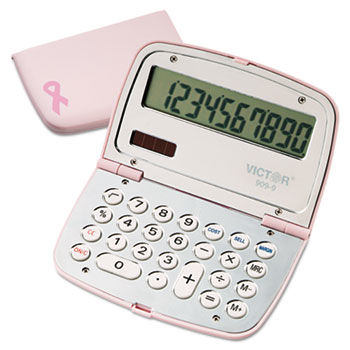 909-9 Limited Edition Pink Compact Calculator, 10-Digit LCD