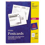 Postcards for Laser Printers, 4-1/4 x 5-1/2, White, 4/Sheet, 200/Box