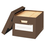 Stor/File Decorative Storage Box, Letter/Legal, Mocha Brown, 4/Carton