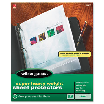 Super Heavy Weight Sheet Protector, Clear, 25/Box