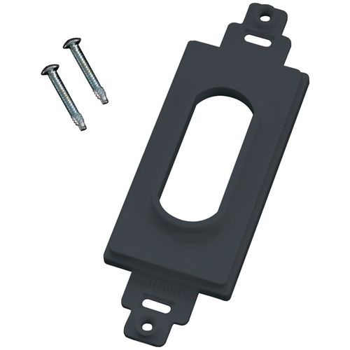 MIDLITE DC1BK Dcor-Style Wireport(TM) Wall Plate (Black)