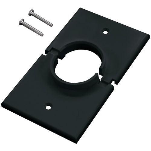MIDLITE 1GSBK Single-Gang Splitport(TM) Wall Plate (Black)