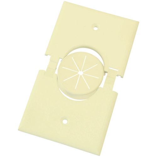 MIDLITE 1GSPLA-GR10 Single-Gang Splitport(TM) Plus with Grommet (Light Almond)