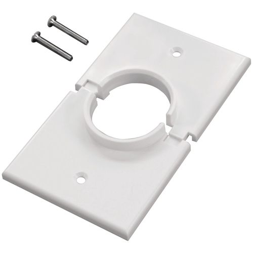 MIDLITE 1GSWH Single-Gang Splitport(TM) Wall Plate (White)