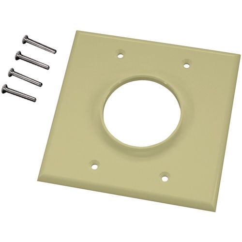 MIDLITE 2GIV Double-Gang Wireport(TM) Wall Plate (Ivory)