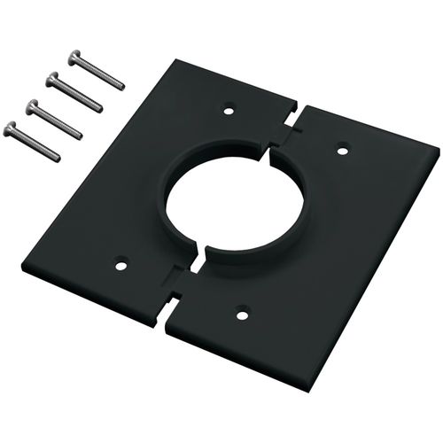 MIDLITE 2GSBK Double-Gang Splitport(TM) Wall Plate (Black)