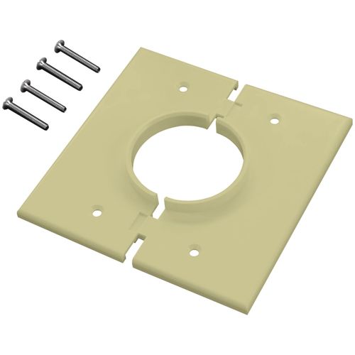 MIDLITE 2GSIV Double-Gang Splitport(TM) Wall Plate (Ivory)