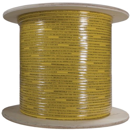 MONSTER CABLE CP CAT5E-YEL EZ1000 CAT-5E Cable, 1,000 ft (Yellow)