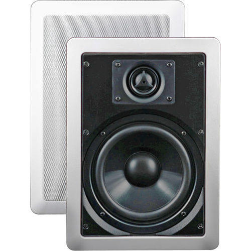 6.5"" 100-Watt 2-Way In-Wall Speakers - White