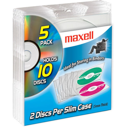 Double Slim Jewel Cases - Clear, 5 Pack