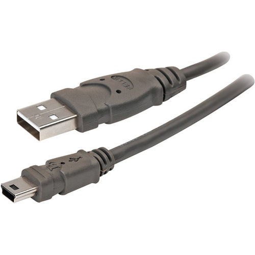 10' USB 2.0 A To Mini-B Cable - 5-Pin