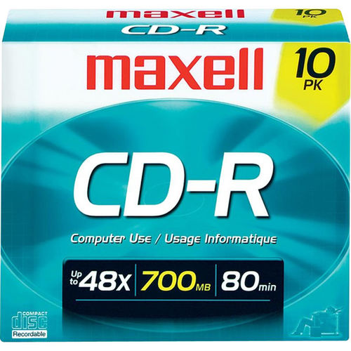 48x Write-Once CD-R for Data - 10/pack