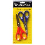School Scissors - 2 pack - metal - blunt+pointed Case Pack 48