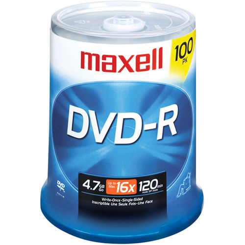 16x Write-Once DVD-R Spindle - 100 Disc Spindle