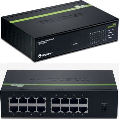 16-port 10/100Mbps GREENnet Sw