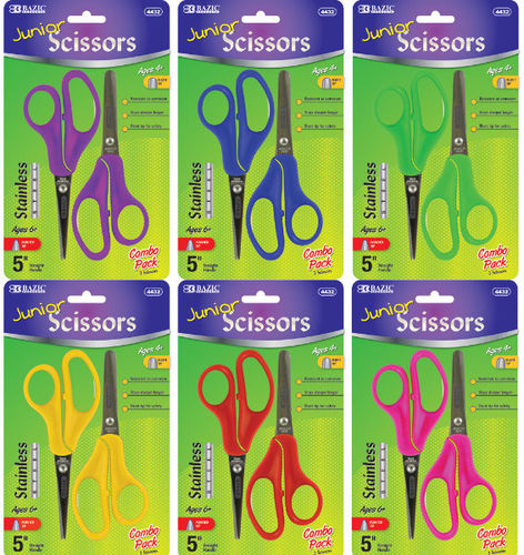 BAZIC 5"" Blunt & Pointed Tip School Scissors (2/Pa Case Pack 144