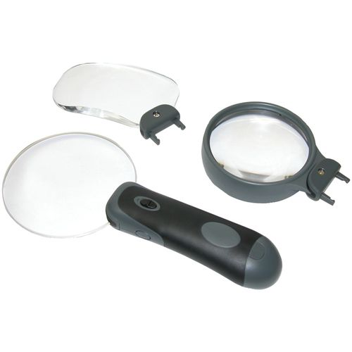 CARSON RL-30 Remov-A-Lens(TM) 3-in-1 Handheld LED Magnifier Set