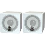 PYLE HOME PCB3WT 3"", 100-Watt Mini-Cube Bookshelf Speakers (White)