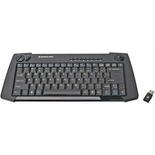 2.4GHz Multimedia Keyboard with Built-In Laser Trackball and Scroll Wheel