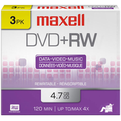 4x Rewritable DVD+RW - 3/pack