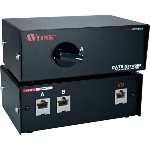2-Port CAT 5 RJ45 Premium Manual Switch