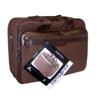 Samsonite Brown Canvas Portfolio Laptop Case