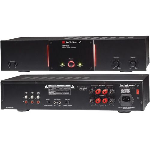 AUDIOSOURCE AMP 102 2-Channel, 50-Watt Audio Distribution Power Amp with 12-Volt Trigger