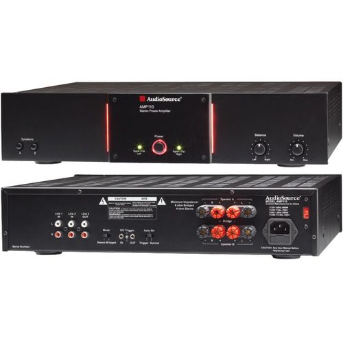 AUDIOSOURCE AMP 110 2-Channel, 75-Watt Audio Distribution Power Amp with 12-Volt Trigger