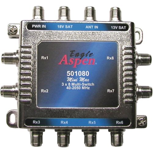 EAGLE ASPEN 501080 3-In x 8-Out Multi-Switch with Optional Power Supply Port