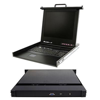 1U LCD Folding Rack Console