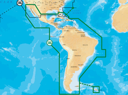 NAVIONICS CF/3XG GOLD PLUS - CENTRAL AND SOUTH AMERICA