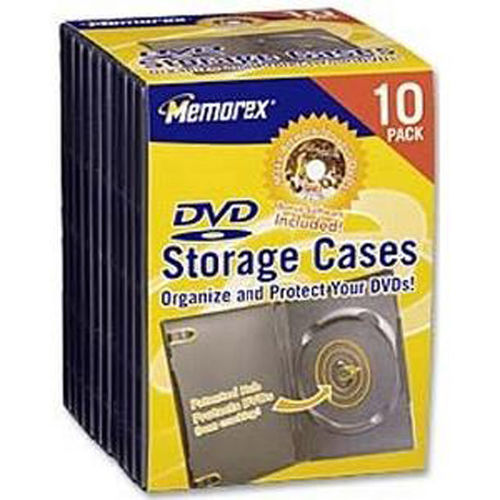 10/Pk Clear Plastic DVD Video Movie Cases