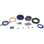 POWER ACOUSTIK AKIT-2 Amp Wiring Kit (2 Gauge, 80A ANL Fuse & Holder; 30ft 12-Gauge Matte Blue & Matte Clear Twisted Pair Speaker Wire)