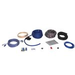 POWER ACOUSTIK AKIT-4 Amp Wiring Kit (4 Gauge, 60A Maxi Fuse & Holder; 25ft 12-Gauge Matte Blue & Matte Clear Twisted Pair Speaker Wire)