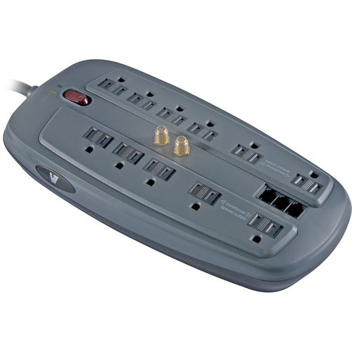 11-Outlet Home And Office Surge Protector With Phone And Coax Protection