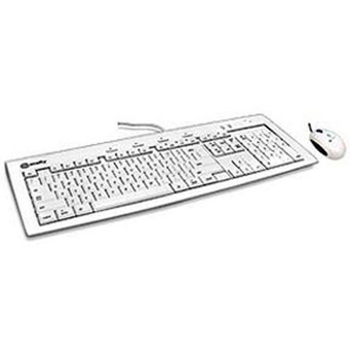 Ice White USB iKey Slim Keyboard And Mouse Combo For Mac