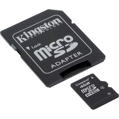 4GB microSDHC Memory Card with SD Adapter