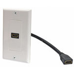 HDMI Pigtail Wall Plate, White