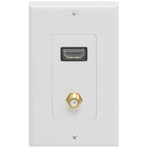 GE 87637 Single HDMI(R) & Coaxial Wall Plate