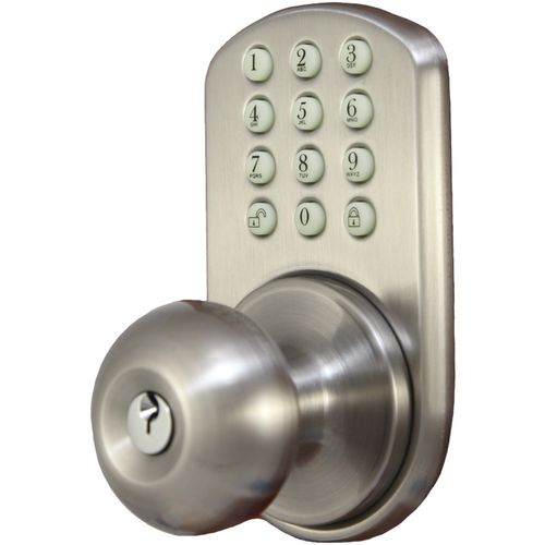 MORNING INDUSTRY INC HKK-01SN Touchpad Electronic Door Knob (Satin Nickel)