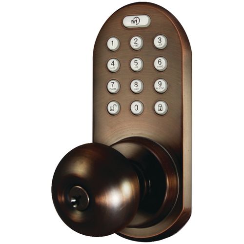 MORNING INDUSTRY INC QKK-01OB 3-In-1 Remote Control & Touchpad Door Knob (Oil Rubbed Bronze)
