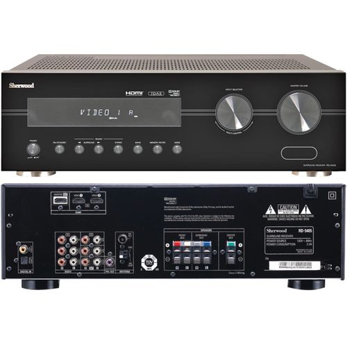 SHERWOOD RD-5405 5.1-Channel, 70-Watt A/V Receiver with HDMI(R) Switching