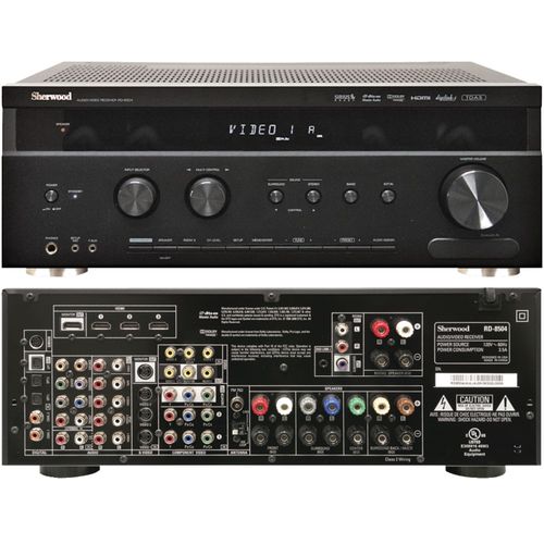 SHERWOOD RD-8504 7.1-Channel, 100-Watt Dual-Zone A/V Receiver with Video Upscaling to 1080p