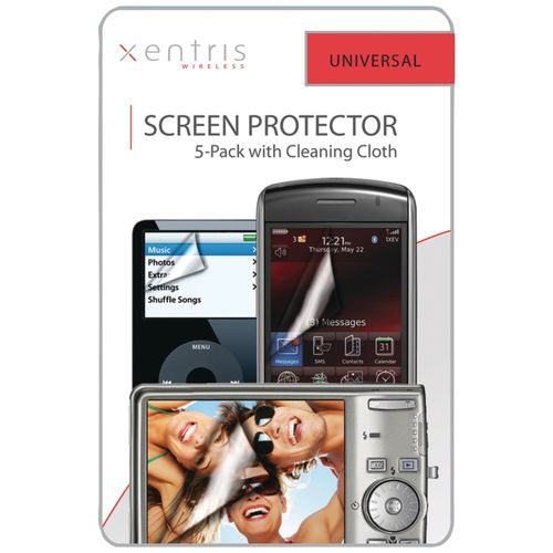 XENTRIS 60257505XE Universal Screen Protectors, 5 pk