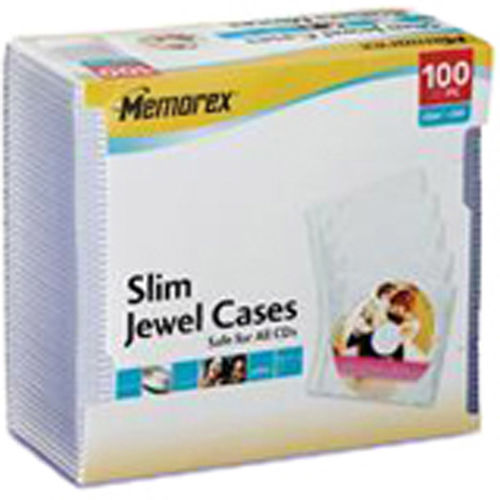 Clear Slim CD Jewel Cases - 100 Pack