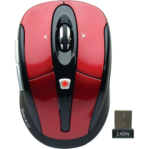 Red 2.4GHz Wireless Optical Tilt-Wheel Mouse